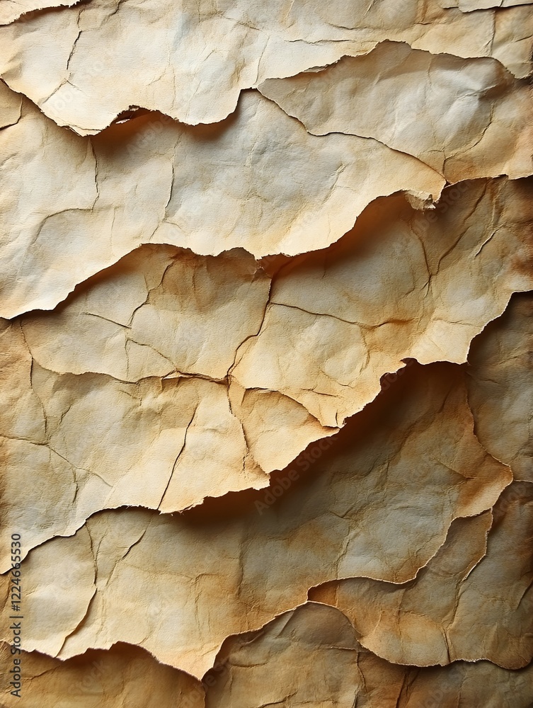 A texture of crumpled parchment paper with visible creases. A texture of crumpled parchment paper with visible creases.