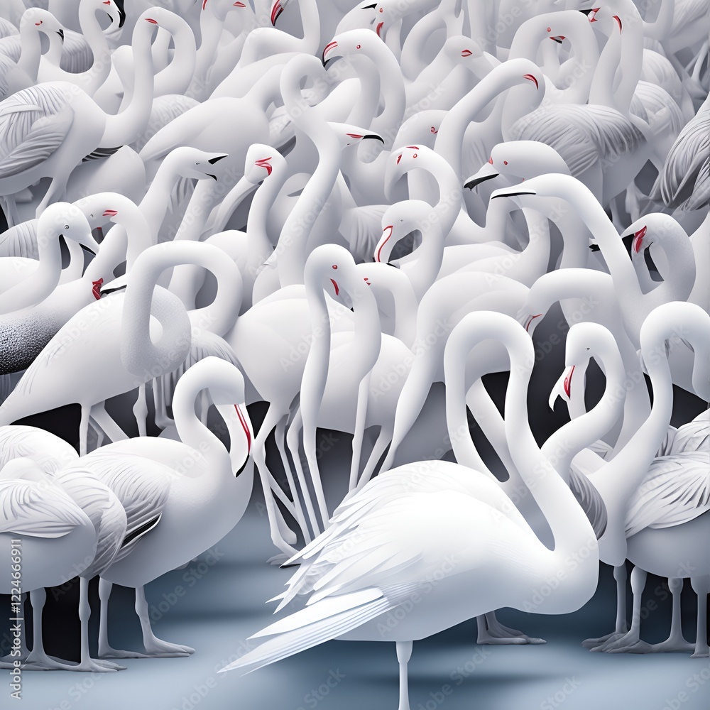 Obraz premium Minimalistic Black White Swan