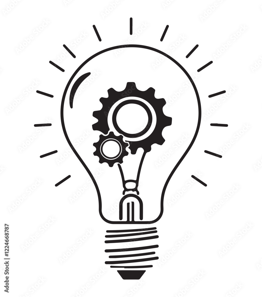 Business idea illustration. Idea and light bulb. Business idea illustration. Idea and light bulb.