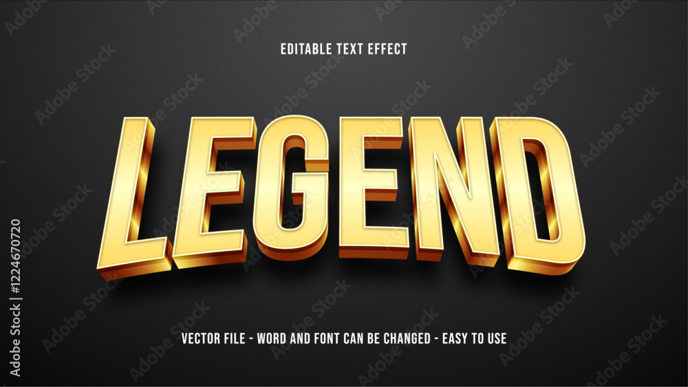 Gold 3d style editable text effect, luxury text effect
