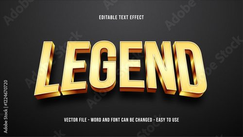 Gold 3d style editable text effect, luxury text effect photo