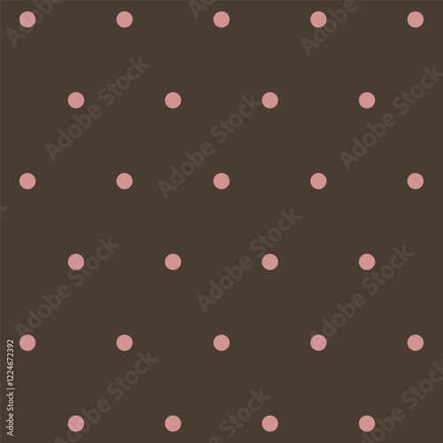 Brown Pink Polkadots Pattern Background