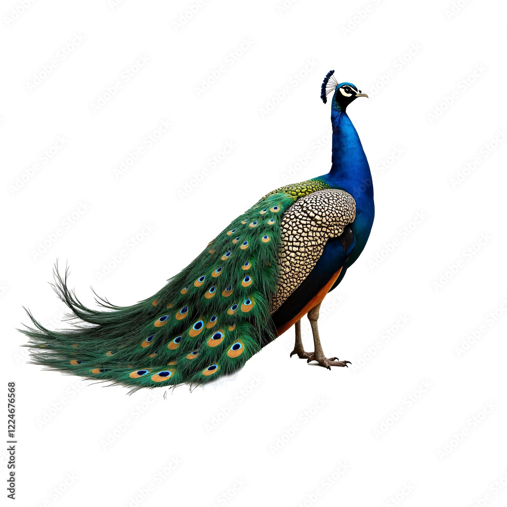Obraz premium peacock isolated on cutout background