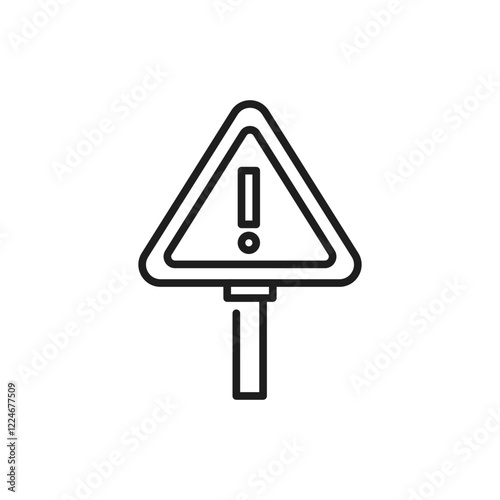 This design features a triangular warning sign icon that signals hazards in construction zones, making it ideal for safety and renovation themes relevant to users seeking related content