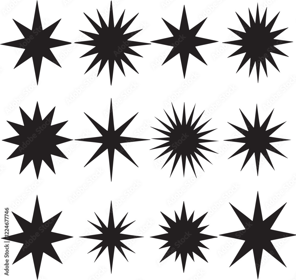 Sparkle star icons. Shine icons. Stars sparkles vector Sparkle star icons. Shine icons. Stars sparkles vector
