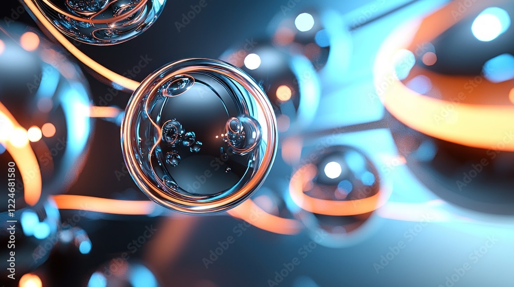 Fototapeta premium Abstract Glowing Spheres