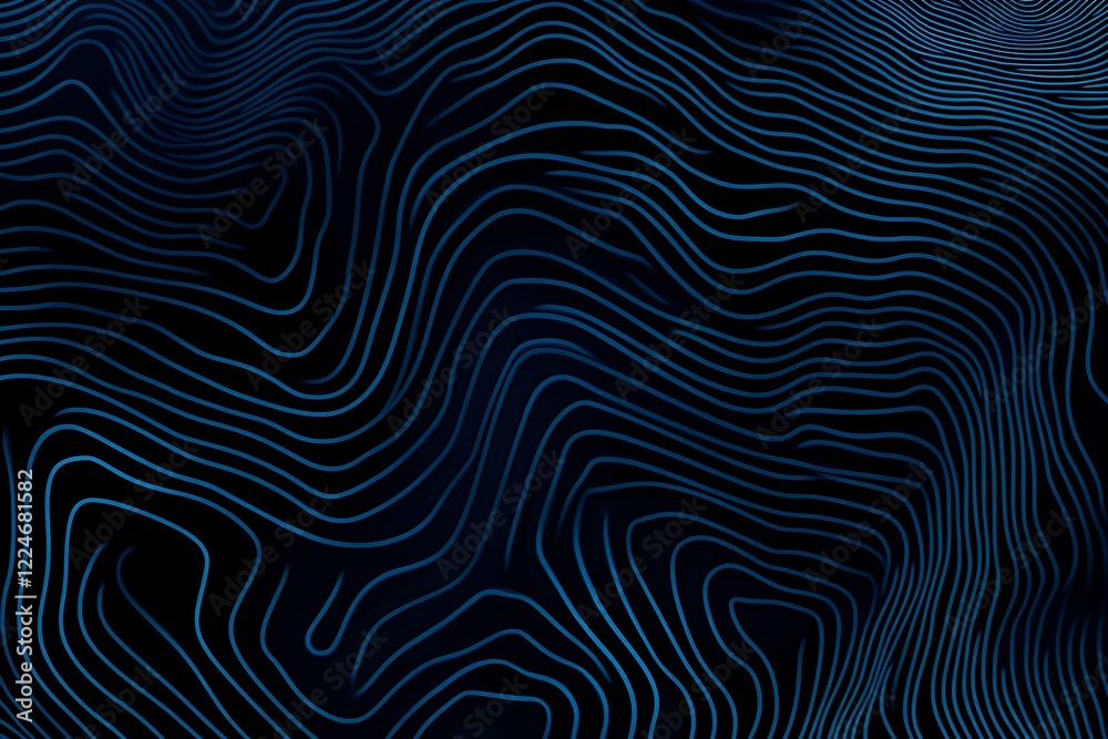 Obraz premium Abstract close-up of a glowing blue digital circuit board, showcasing intricate connections and technological design on a black background. 