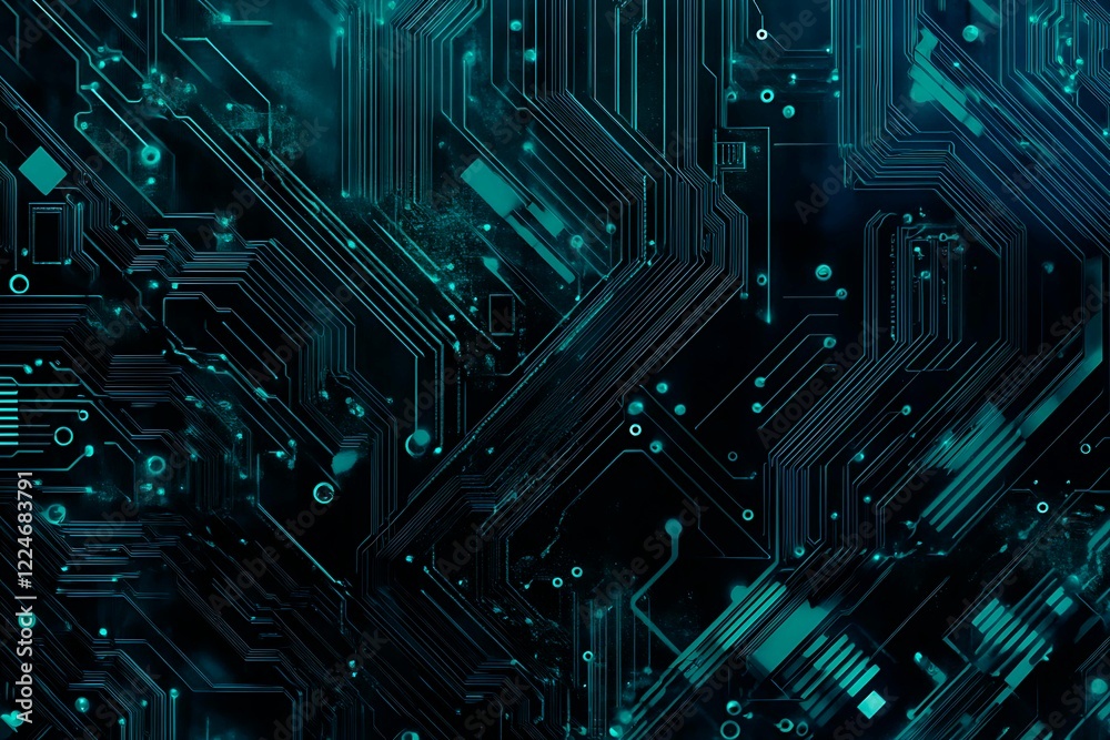 Abstract close-up of a glowing blue digital circuit board, showcasing intricate connections and technological design on a black background.
Abstract close-up of a glowing blue digital circuit board, showcasing intricate connections and technological design on a black background.