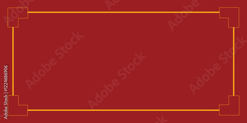 Abstract red retro vector background. Oriental Asian style decorative background.