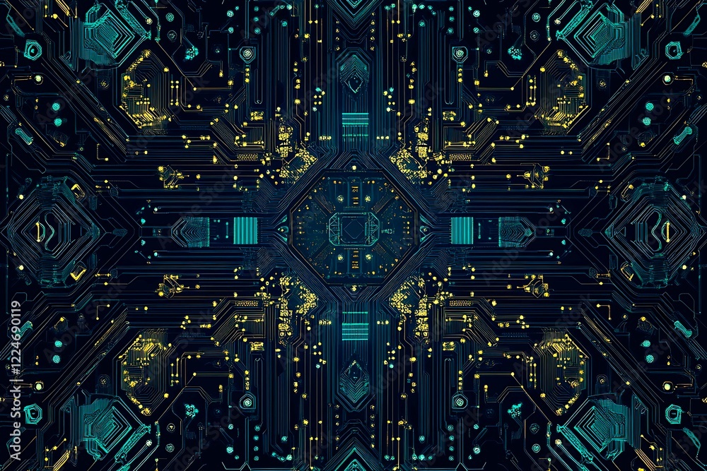 Abstract close-up of a glowing blue digital circuit board, showcasing intricate connections and technological design on a black background.
Abstract close-up of a glowing blue digital circuit board, showcasing intricate connections and technological design on a black background.