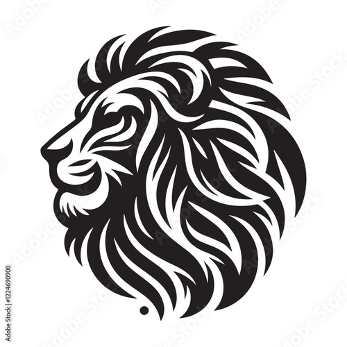 Wallpaper Mural Powerful Lion Head Silhouette Design Torontodigital.ca