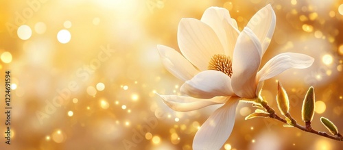 Golden Hour Magnolia: A Serene Blossom