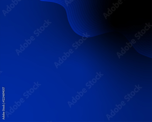 Abstract Dark Blue Gradient Background with Subtle Waves