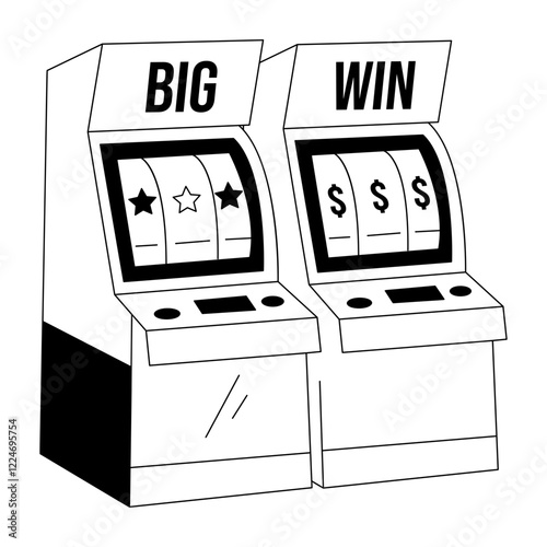 Jackpot alert board illustration in drawing style 

