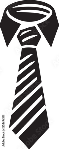 tie with silhouette design image victor style with the white background.