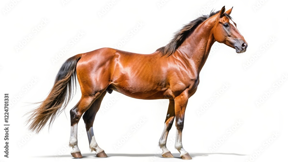 Naklejka premium Chestnut Horse Profile