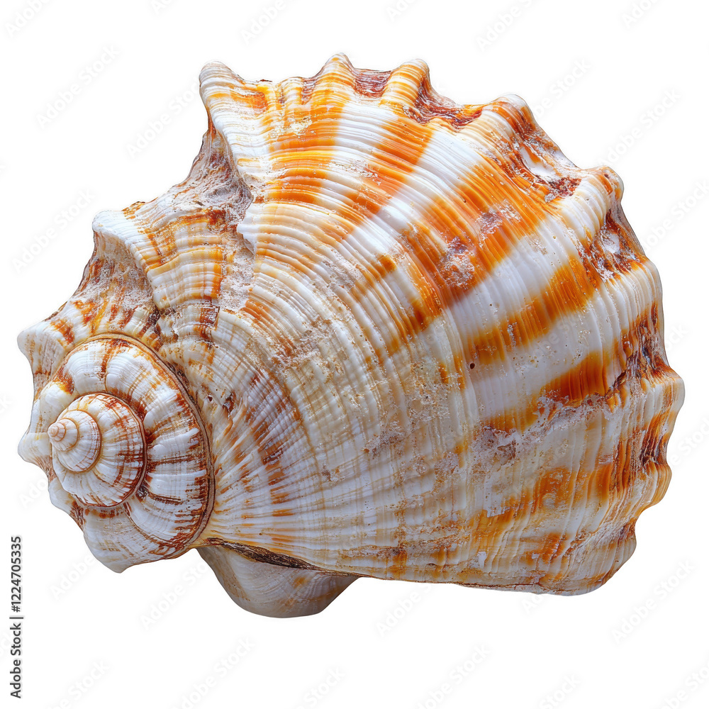Obraz premium Colourful mall seashell isolated on white