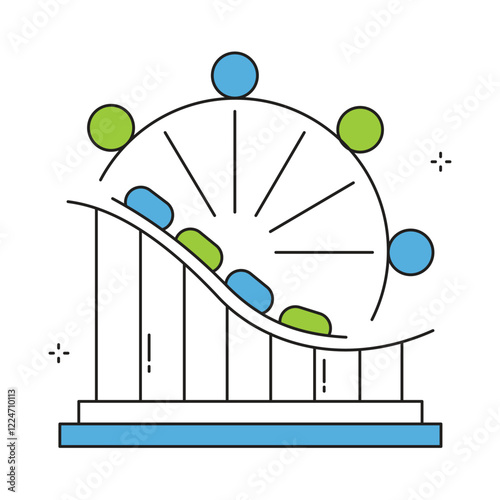 Leisure Amusement Park Vector Icon Design