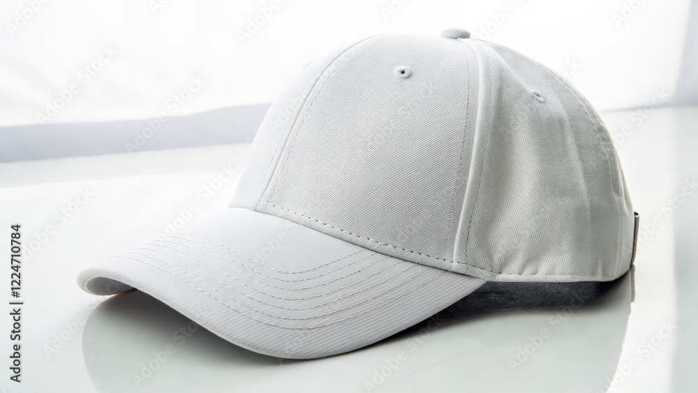 Fototapeta premium White Baseball Cap