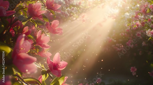 pink spring flowers