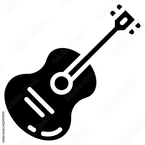 guitar vector glyph icon