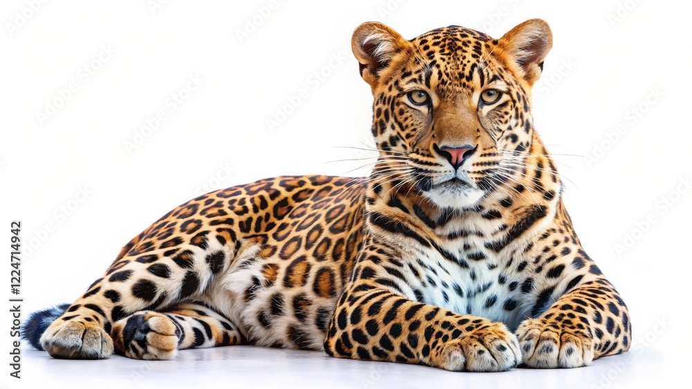 Obraz premium Jaguar on White Background