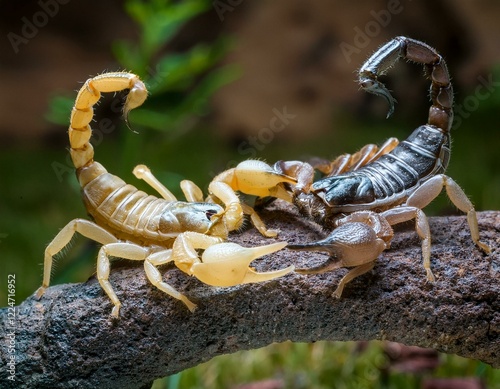 Intense Battle Between Two Fighting Scorpions