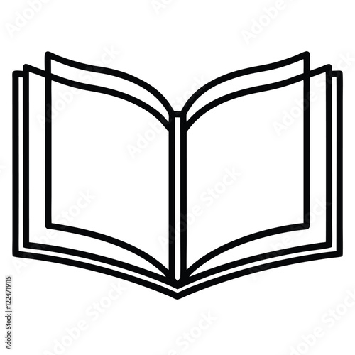 A simple book icon with an open cover and visible pages.