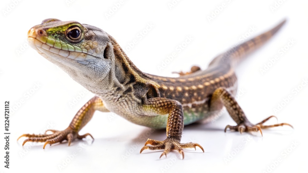 Fototapeta premium Lizard on White Background
