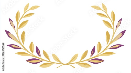 Elegant Golden Laurel Wreath Frame Design