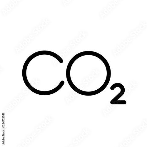 co2 icon. co2 icon line