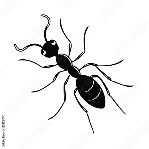 Ant Insect line art vector illustration