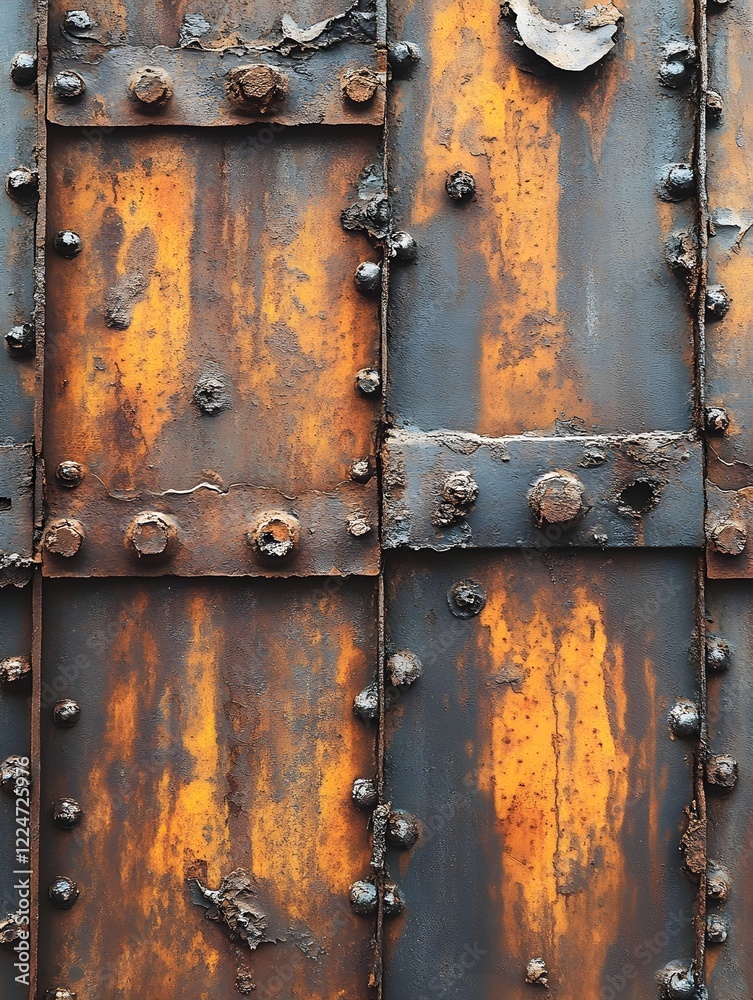 A texture of rusted metal sheets with water streaks and scratches. A texture of rusted metal sheets with water streaks and scratches.