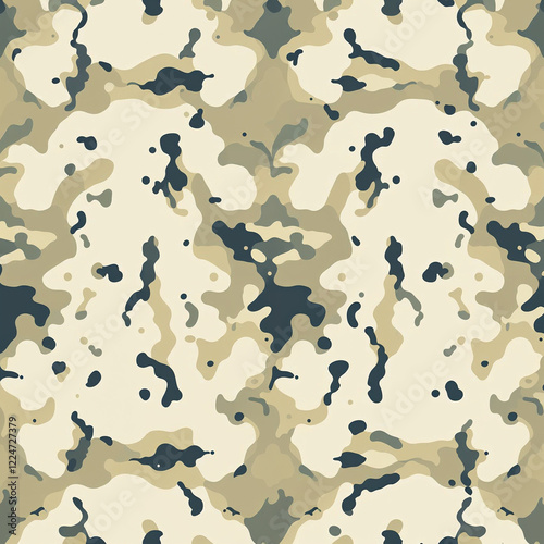 Illustration of camouflage seamless pattern, military pattern