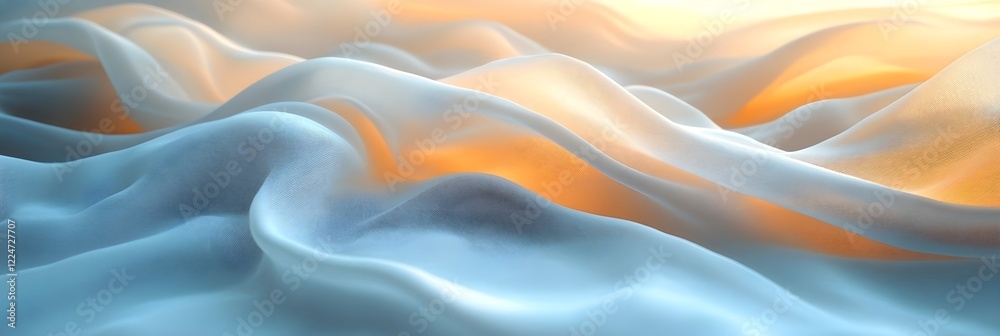 Obraz premium A texture of silk fabric rippling gently in soft light.