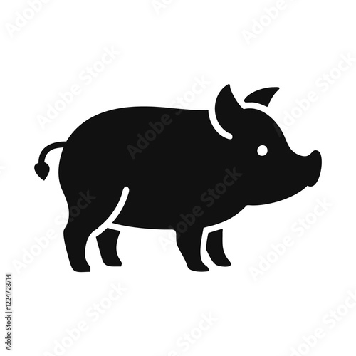 Obraz na płótnie pig silhouette icon vector design