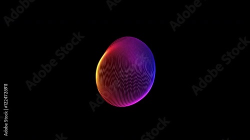 metamorphose of amorphous pink shape from particles, abstract animation of future shape, 4K live wallpaper