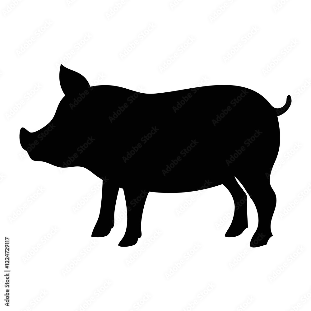 pig silhouette icon vector design pig silhouette icon vector design