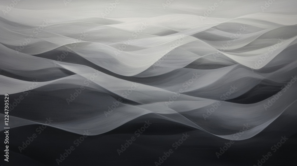 Fototapeta premium A wave with a black and white color scheme