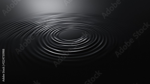 A dark image of a black water wave