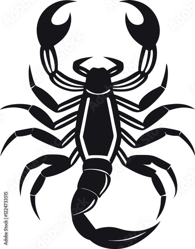 scorpion silhouette graphic vector illustration