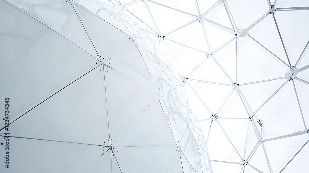 Fototapeta premium Abstract Geometric White Structure Design