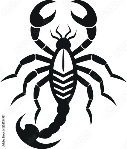 scorpion silhouette graphic vector illustration