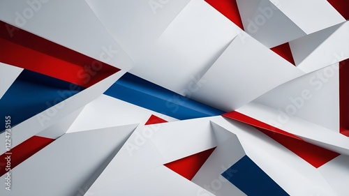 modern abstract blue, white and red color background