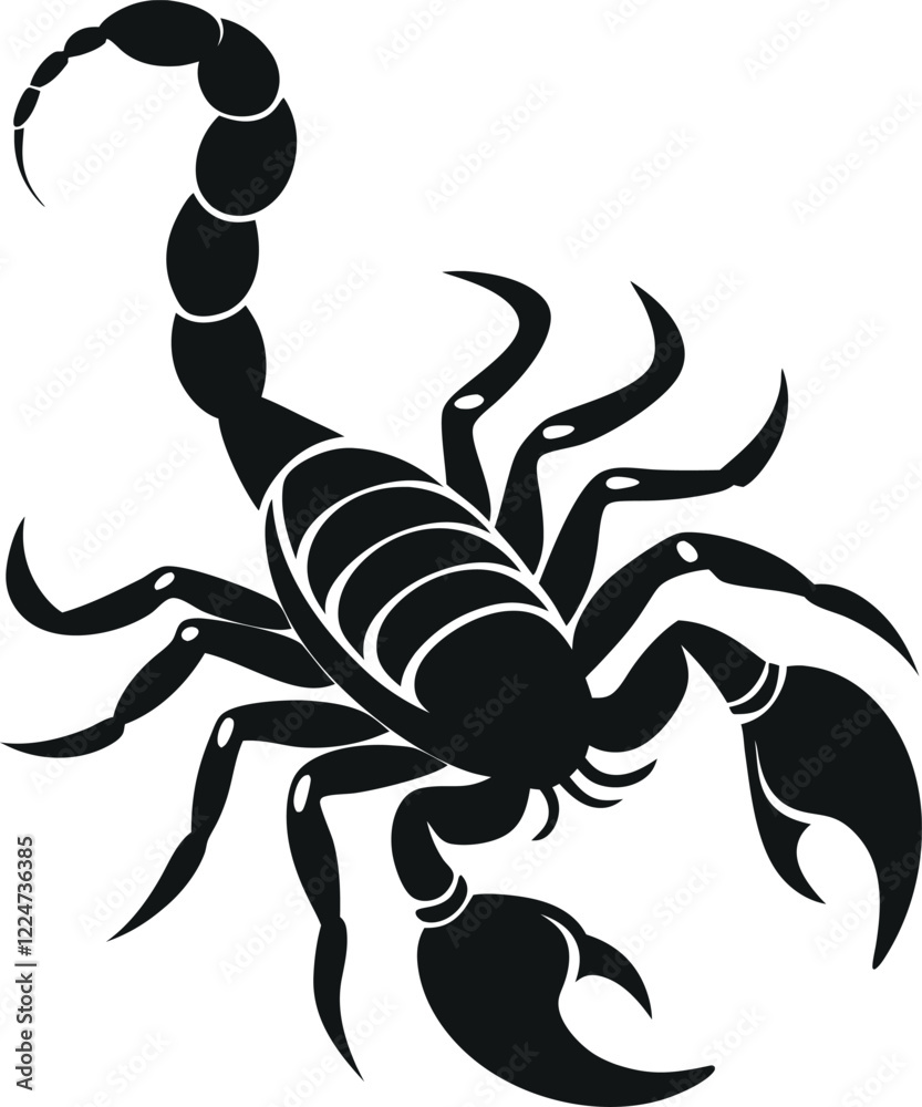Fototapeta premium scorpion silhouette graphic vector illustration