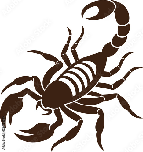 scorpion silhouette graphic vector illustration