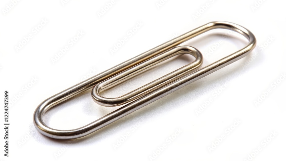 Silver Paperclip Close-up Silver Paperclip Close-up