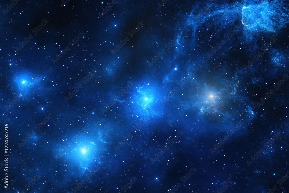 Naklejka premium Celestial Nebula Deep Space Starry Night Cosmic Background