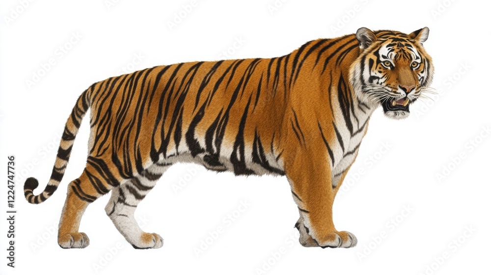 Obraz premium Siberian tiger wild. Generative AI