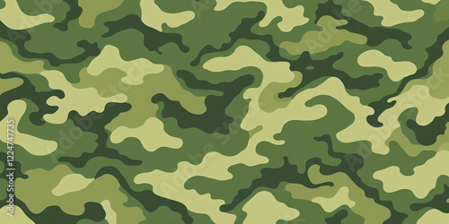 Illustration of camouflage seamless pattern, military pattern